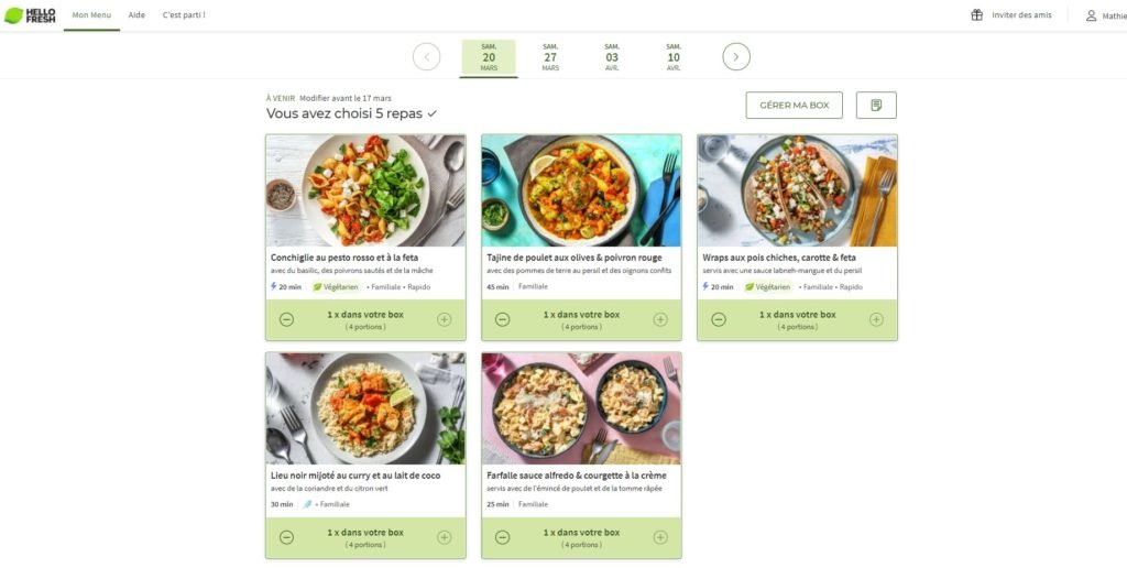 avis menus hellofresh 