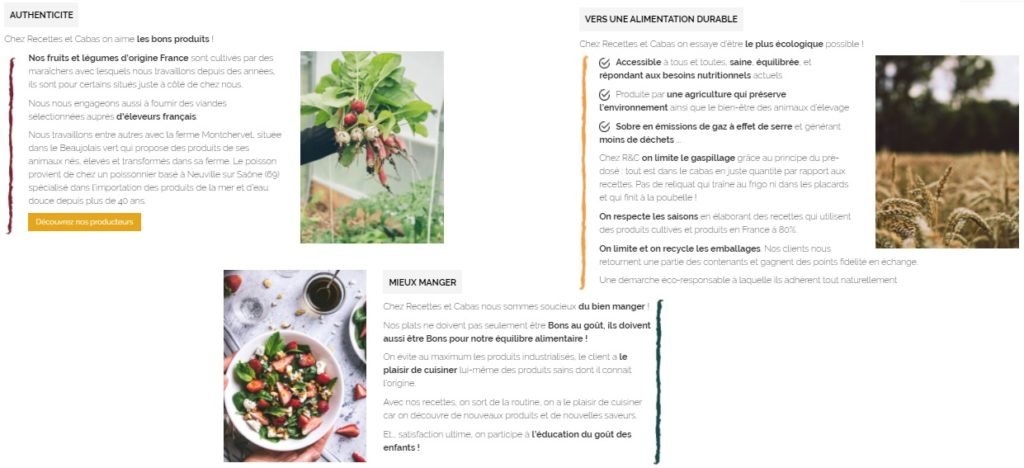 Avis Recettes et Cabas et présentation de la marque